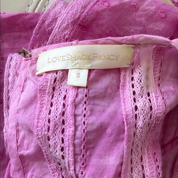 LoveShackFancy  Pink Natasha Mini Dress - Picture 3 of 4